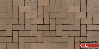 Тротуарная клинкерная брусчатка WK114BR50 Design Braun 200х100х50 Westerwalder Klinker